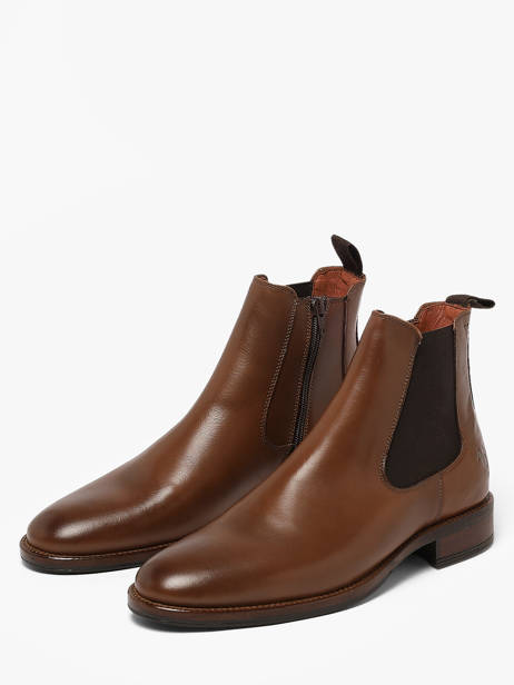 Chelsea Boots En Cuir Kost Marron men B0146A vue secondaire 1