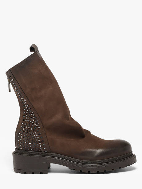 Boots In Leather Metisse Brown women MA1024