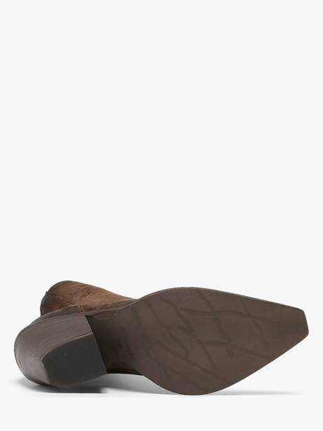 Heeled Santiago Boots In Leather Metisse Brown women XD2416 other view 4