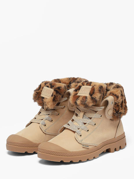 Bottines Neige Et Froid En Cuir Palladium Beige women 94976257 vue secondaire 1