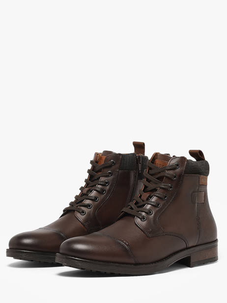 Boots En Cuir Redskins Marron men SPICY2 vue secondaire 1