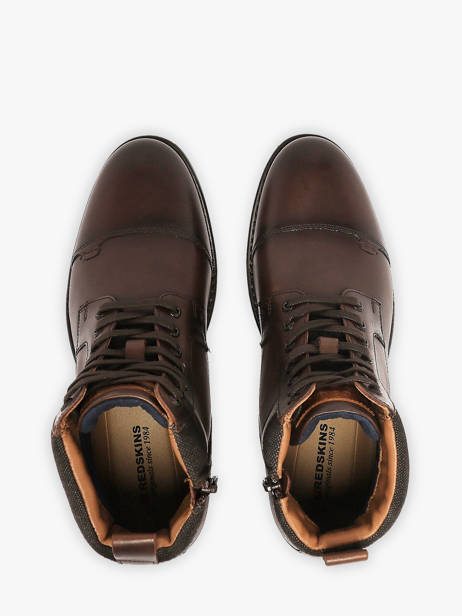Boots En Cuir Redskins Marron men SPICY2 vue secondaire 3