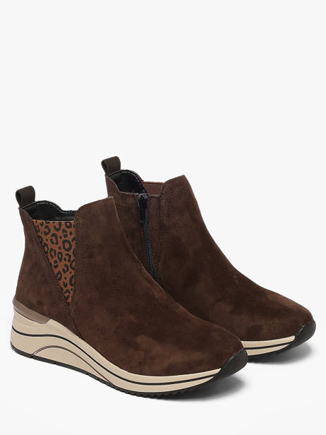 Platform Sneakers In Leather Remonte Brown women 25 other view 1