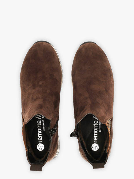 Platform Sneakers In Leather Remonte Brown women 25 other view 3