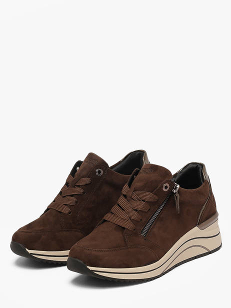 Sneakers Semelle Compensée En Cuir Remonte Marron women 25 vue secondaire 1