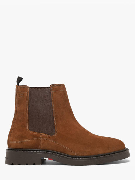 Chelsea Boots En Cuir Tommy hilfiger Marron men 5952GVQ