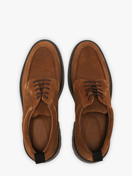 Derby Shoes In Leather Tommy hilfiger Brown men 5980GVQ other view 3