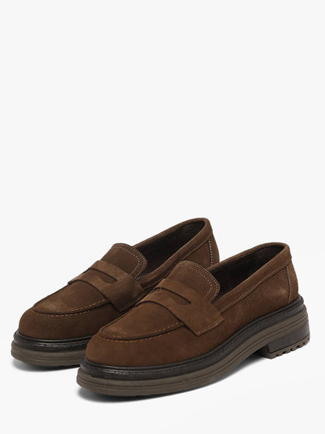Mocassins En Cuir We do Marron women CO11412 vue secondaire 1