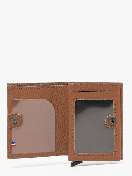 Card Holder Leather Etrier Brown madras EMAD5020 other view 2