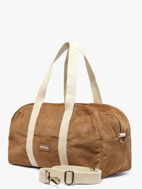 Sac Porté épaule Charlie Velours Côtelé Hindbag Marron velours V vue secondaire 1