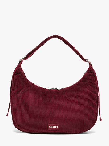Shoulder Bag Velours Corduroy Hindbag Red velours V