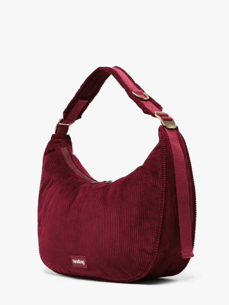 Shoulder Bag Velours Corduroy Hindbag Red velours V other view 1