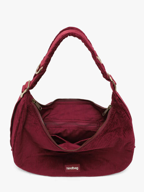 Shoulder Bag Velours Corduroy Hindbag Red velours V other view 2