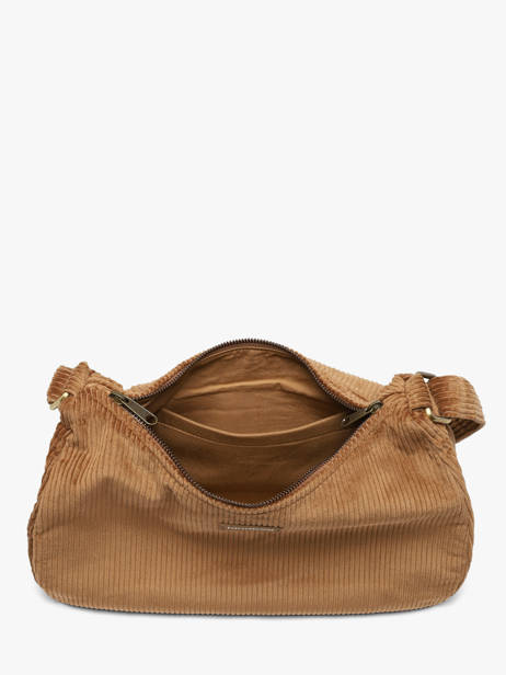 Sac Bandoulière Velours Velours Côtelé Hindbag Marron velours V vue secondaire 2