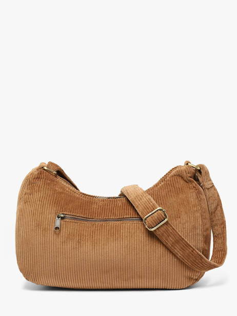 Sac Bandoulière Velours Velours Côtelé Hindbag Marron velours V vue secondaire 3