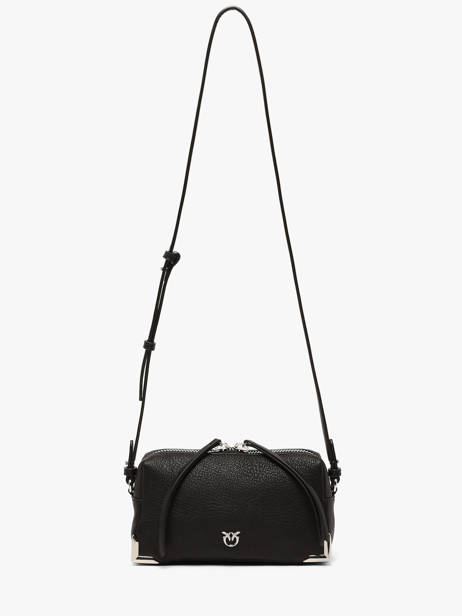 Leather Mini Bauletto Shoulder Bag Pinko Black love bag soft 6967A3CX other view 1
