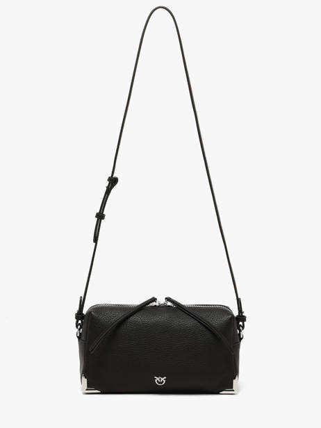 Sac Bandoulière Bauletto Cuir Pinko Noir love bag soft 6761A3CX vue secondaire 1