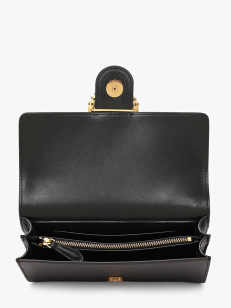 Leather Mini Love One Crossbody Bag Pinko Black love bag icon 7071A0F1 other view 3