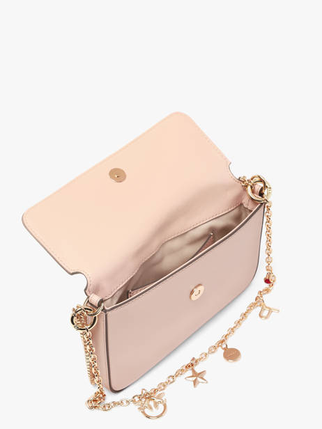 Leather Love Bag Charms Phone Bag Pinko Pink love bag icon 7028A0QO other view 3