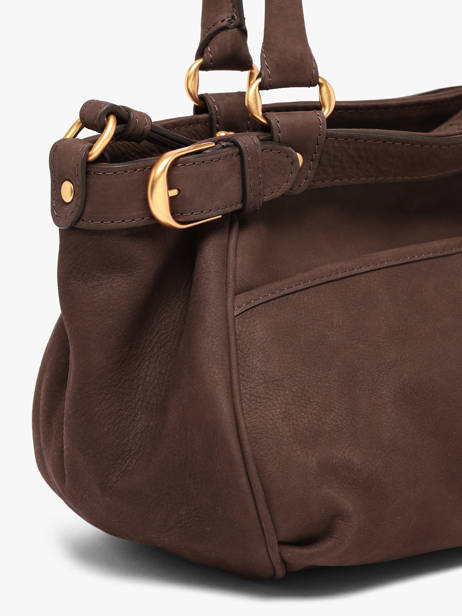 Small Lune Satchel Nubuck Leather Vanessa bruno Brown lune 3V40920 other view 2