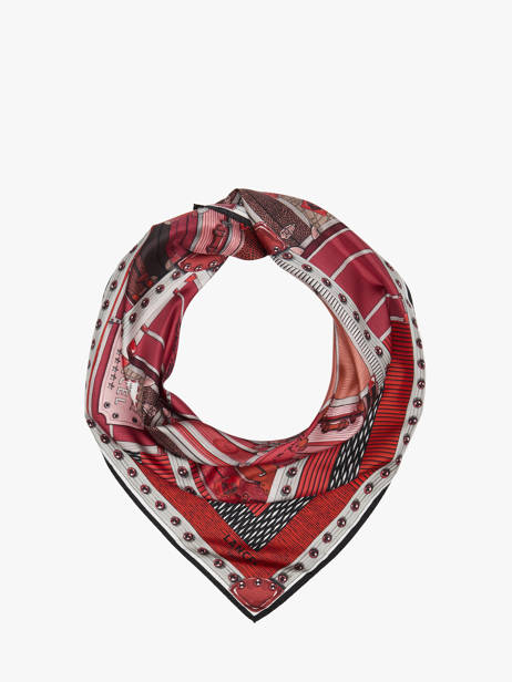 Foulard Lancel Rouge charms A14339 vue secondaire 1