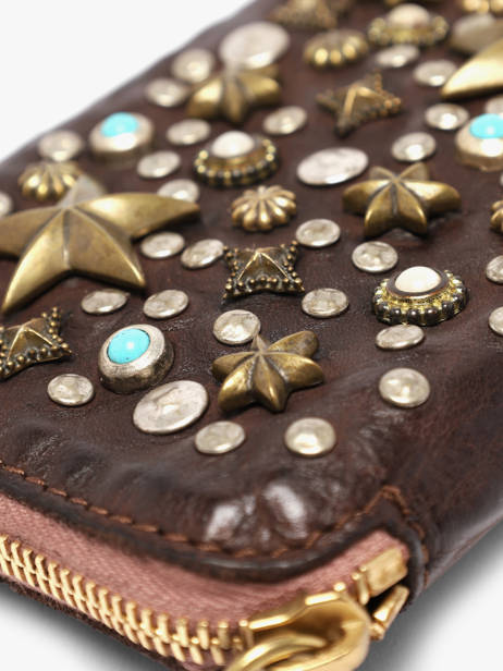 Coin Purse Leather Campomaggi Brown poppi 2060ND other view 1