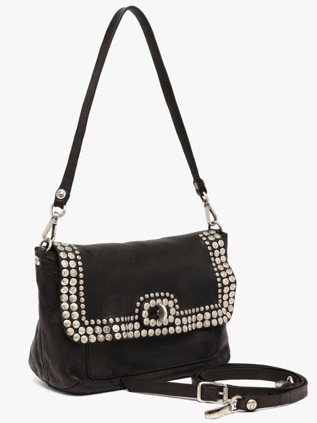 Shoulder Bag Orchidea Leather Campomaggi Black orchidea 25890ND other view 1