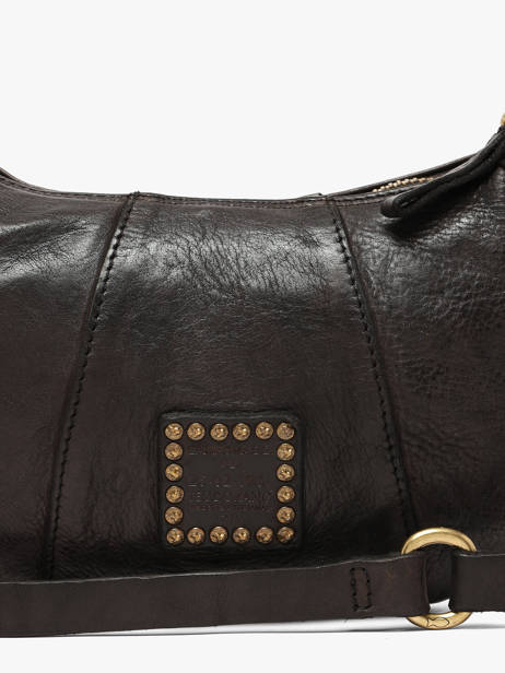 Shoulder Bag Kura Leather Campomaggi Black kura 45570ND other view 2