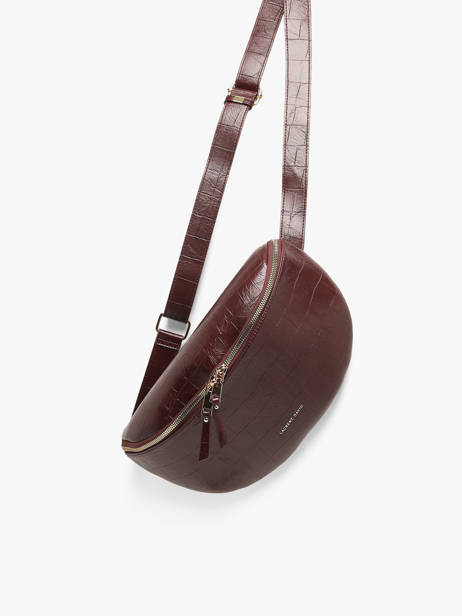 Belt Bag Lauren With Croc Effect Laurent david Red ld bags 901 other view 1
