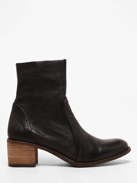Bottines à Talon En Cuir Aliwell Noir women A220003