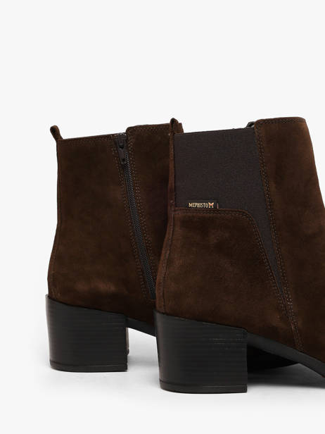 Bottines En Cuir Mephisto Marron women P5150089 vue secondaire 2