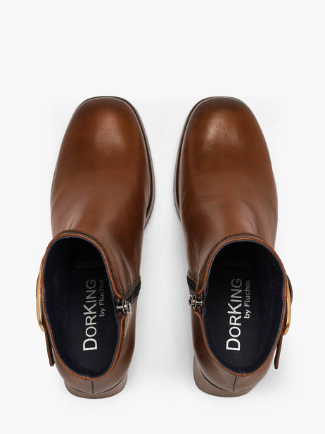 Heeled Boots In Leather Dorking Brown women SK other view 3
