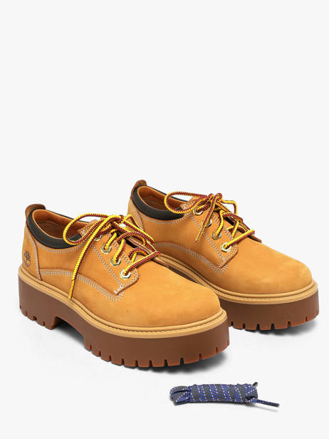 Platform Boat Shoes In Leather Timberland Orange women 5UF97541 other view 1