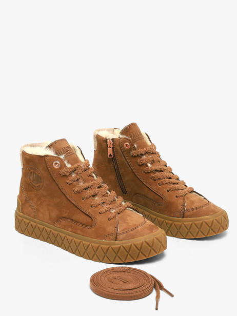 Ankle Sneakers In Leather Palladium Brown women 94951291 other view 1
