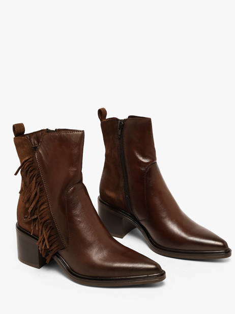 Heeled Boots In Leather Mjus Brown women L39218 other view 1
