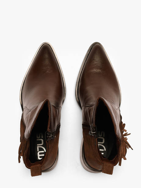 Heeled Boots In Leather Mjus Brown women L39218 other view 3