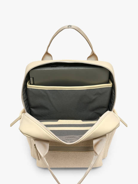 1 Compartment Backpack Kapten and son Beige ibiza IB other view 1