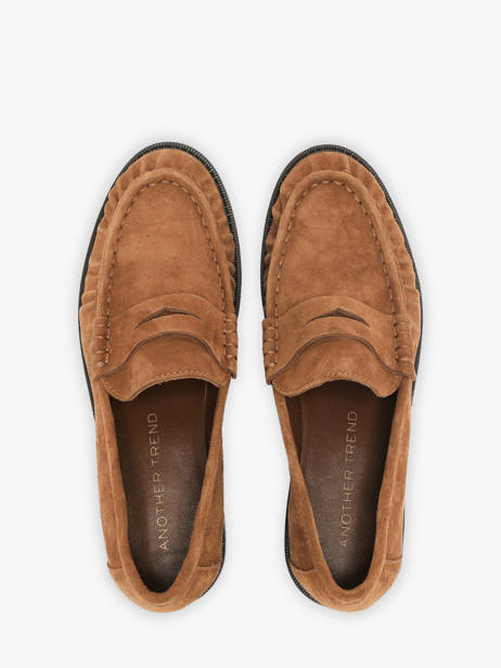 Mocassins En Cuir Another trend Marron women 57061101 vue secondaire 3