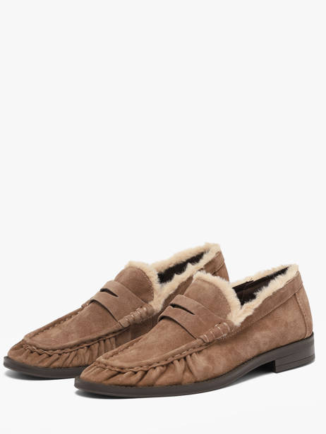Moccasins In Leather Another trend Beige women 57071147 other view 1