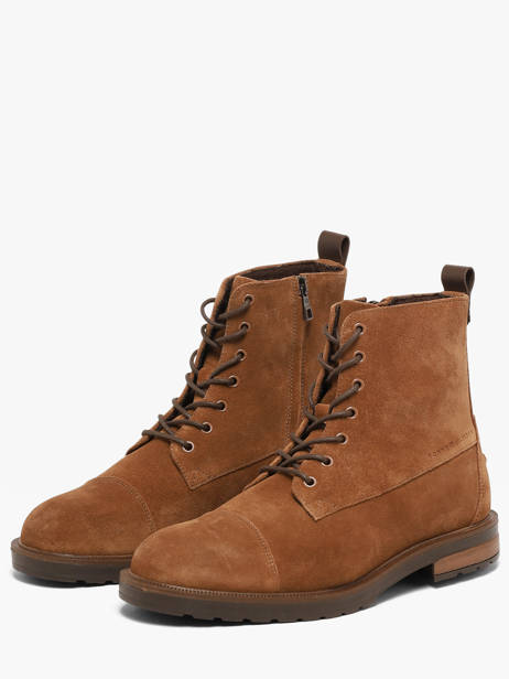 Boots In Leather Tommy hilfiger Brown men 5964GVQ other view 1