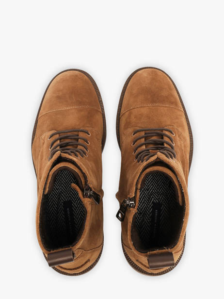 Boots In Leather Tommy hilfiger Brown men 5964GVQ other view 3