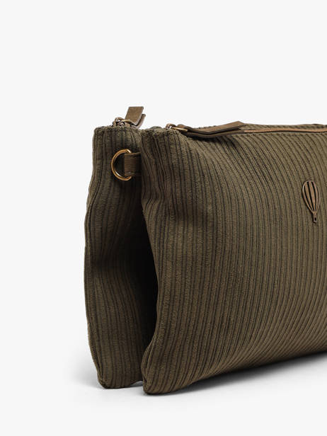 Shoulder Bag Velours Le voyage en panier Green velours AHP309 other view 2