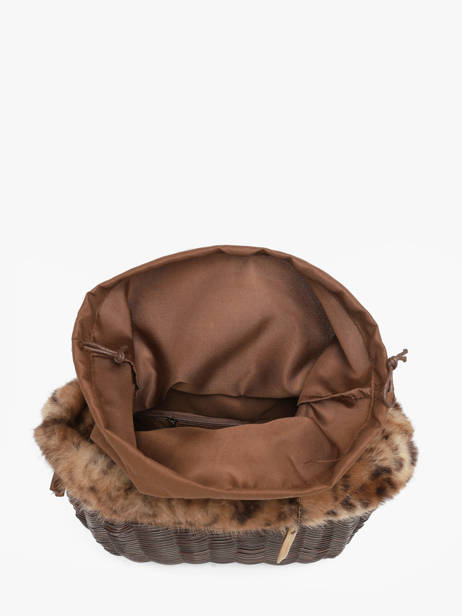 Sac à Main Doudou Polyester Le voyage en panier Marron doudou S vue secondaire 2