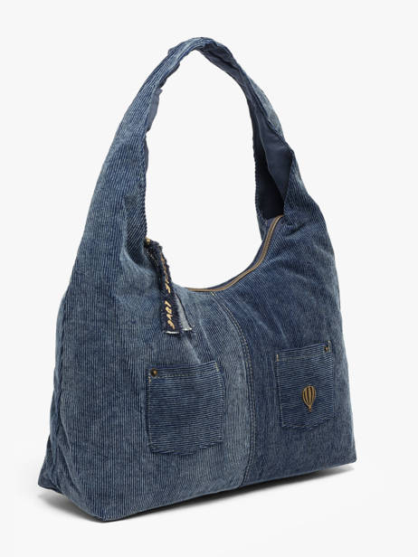 Sac Porté épaule Denim Le voyage en panier Bleu denim AHP340 vue secondaire 1