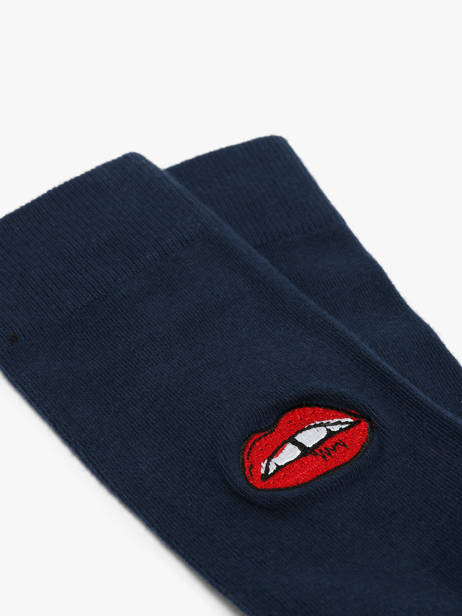 Chaussettes Besocks Bleu socks women E vue secondaire 1