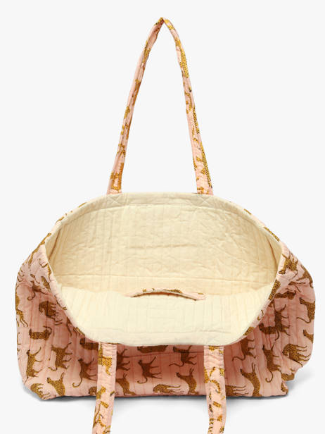 A4 Size Shoulder Bag Cabas Cotton Byzantine Multicolor cabas FAU other view 3