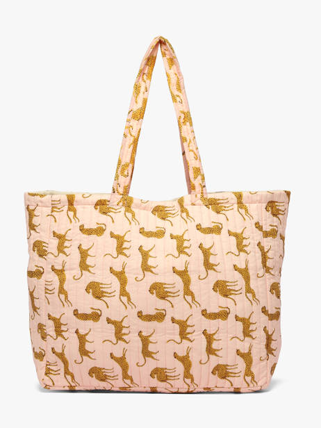 A4 Size Shoulder Bag Cabas Cotton Byzantine Multicolor cabas FAU other view 4