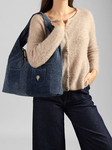 Shoulder Bag Denim Le voyage en panier Blue denim AHP340 other view 1