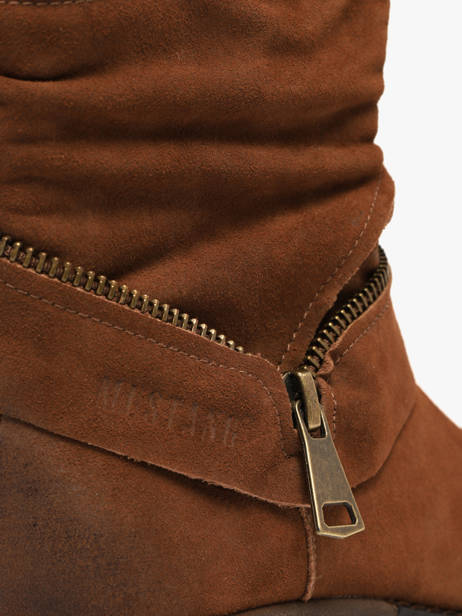 Boots En Cuir Mustang Marron women M0042001 vue secondaire 2
