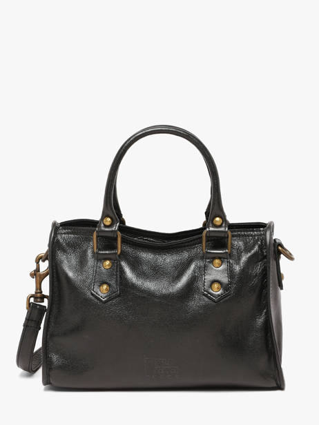 Crossbody Bag Cow Shiny Leather Basilic pepper Black cow shiny BCOS72